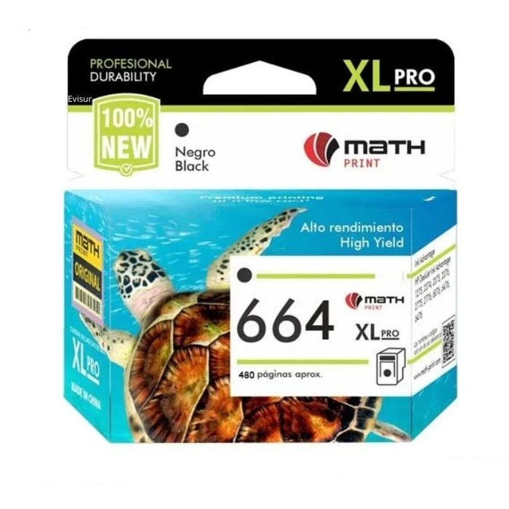 TINTA COMPATIBLE PARA HP 664XL NEGRO