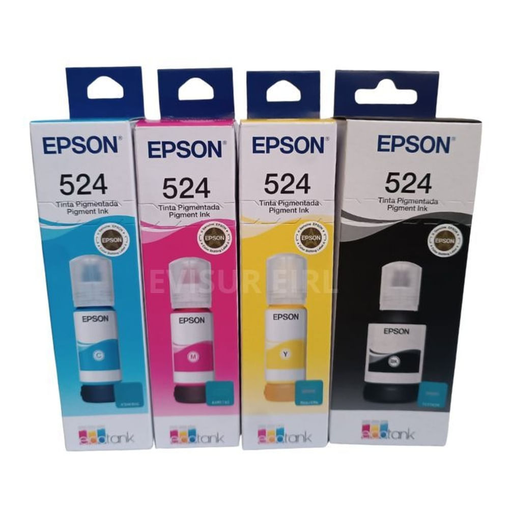 KIT DE TINTA EPSON 524 COLORES PACK COMPLETO T524