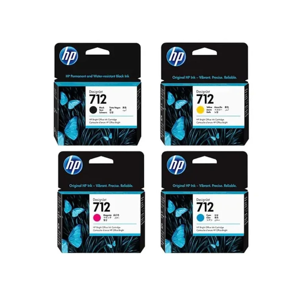 PACK TINTA HP 712 DESIGNJET T210 T250 T650 KIT COMPLETO