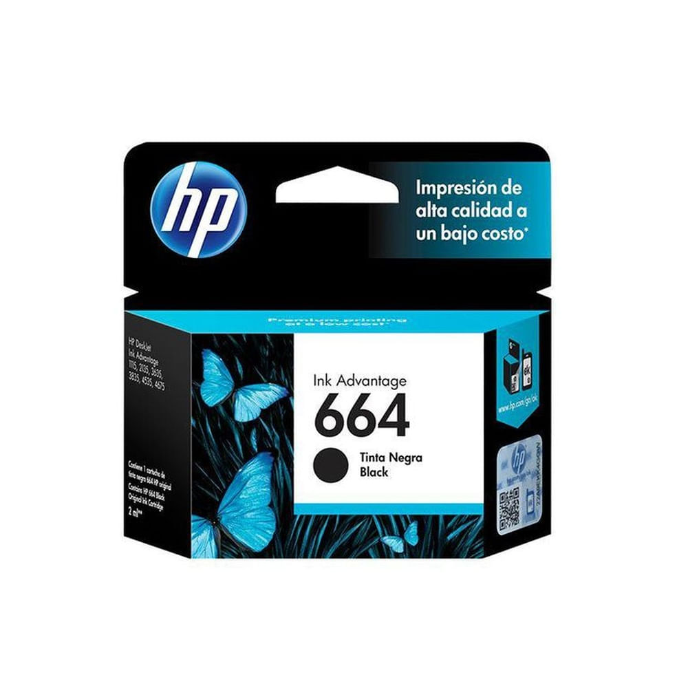 TINTA HP 664 NEGRO F6V29AL 120 PAGINAS