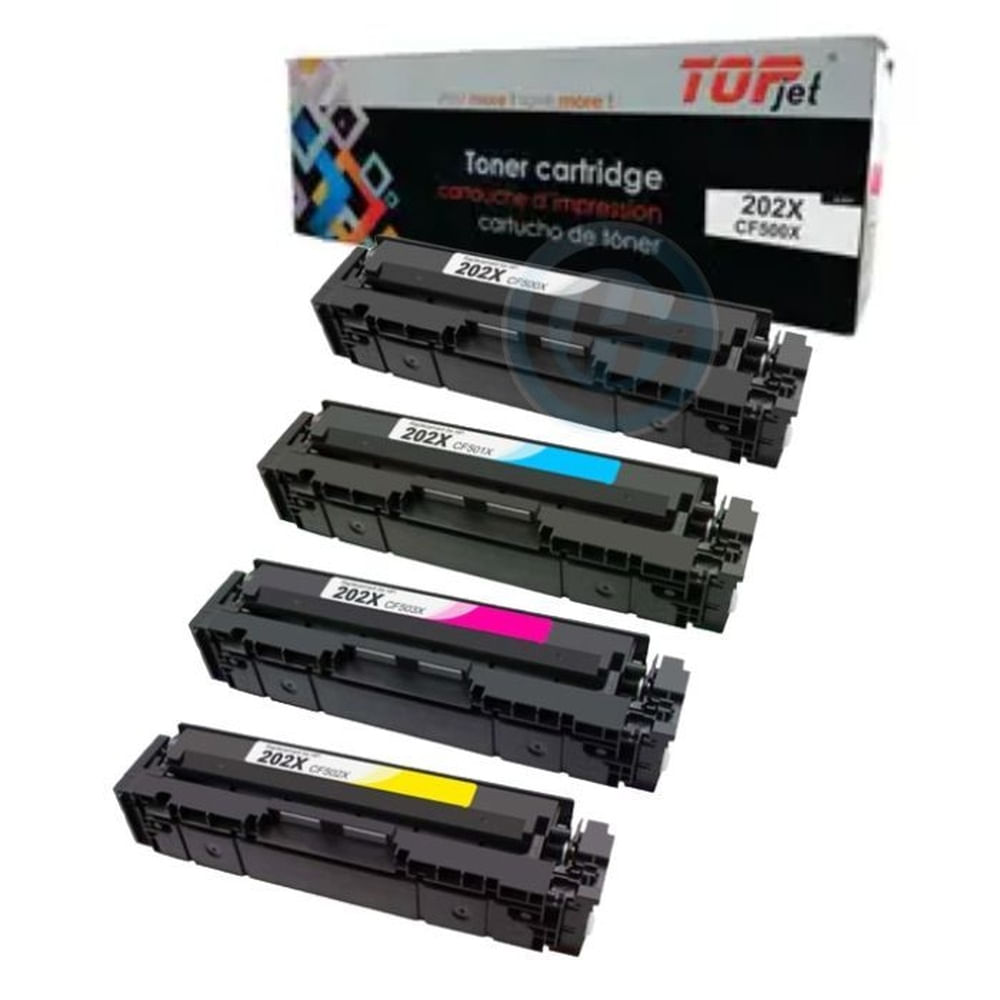 KIT DE TONER COMPATIBLE 202X COLORES Y NEGRO