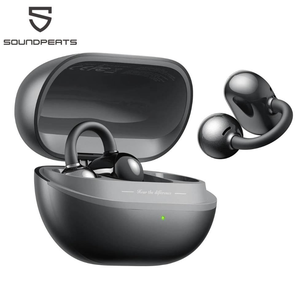 Audífono Soundpeats Pop Clip Negro 30h con anc IPX4