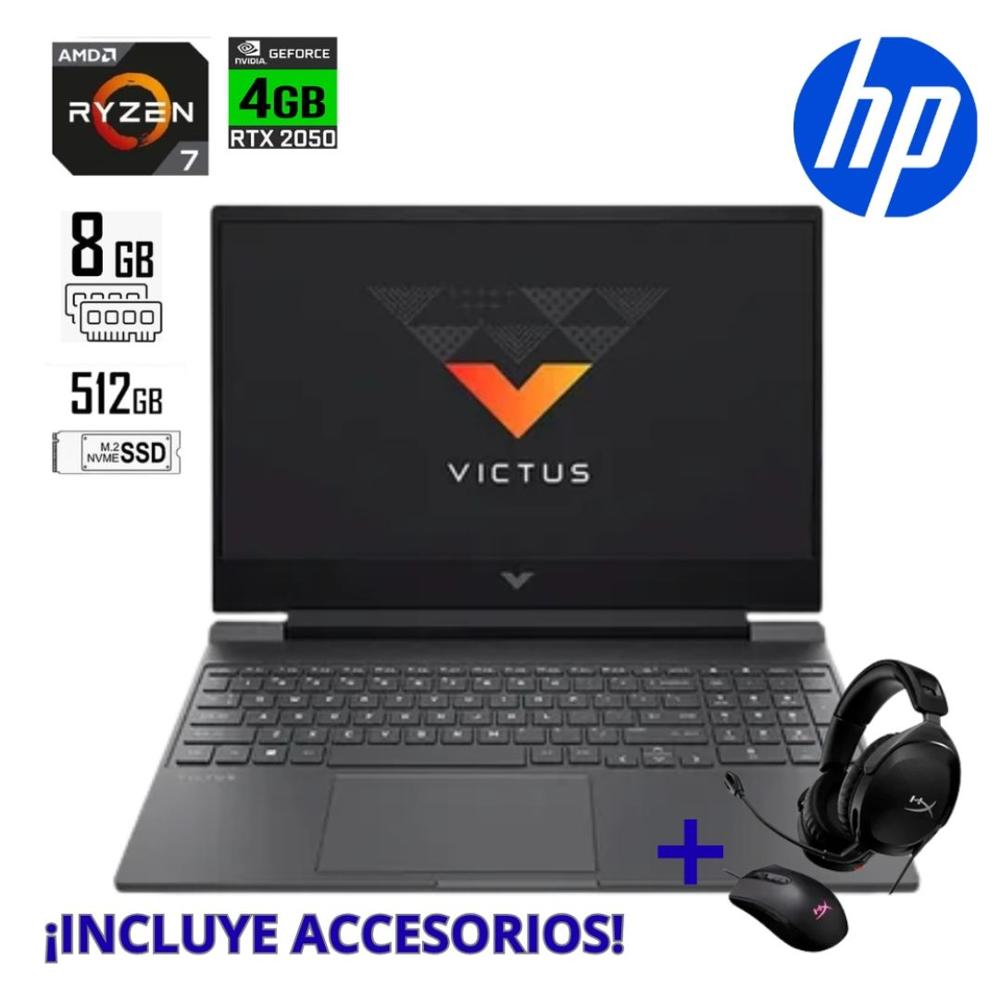 LAPTOP HP VICTUS 15.6 AMD RYZEN 7-5800H RAM 8GB SSD 512GB NVIDIA GEFORCE RTX 3050 4GB
