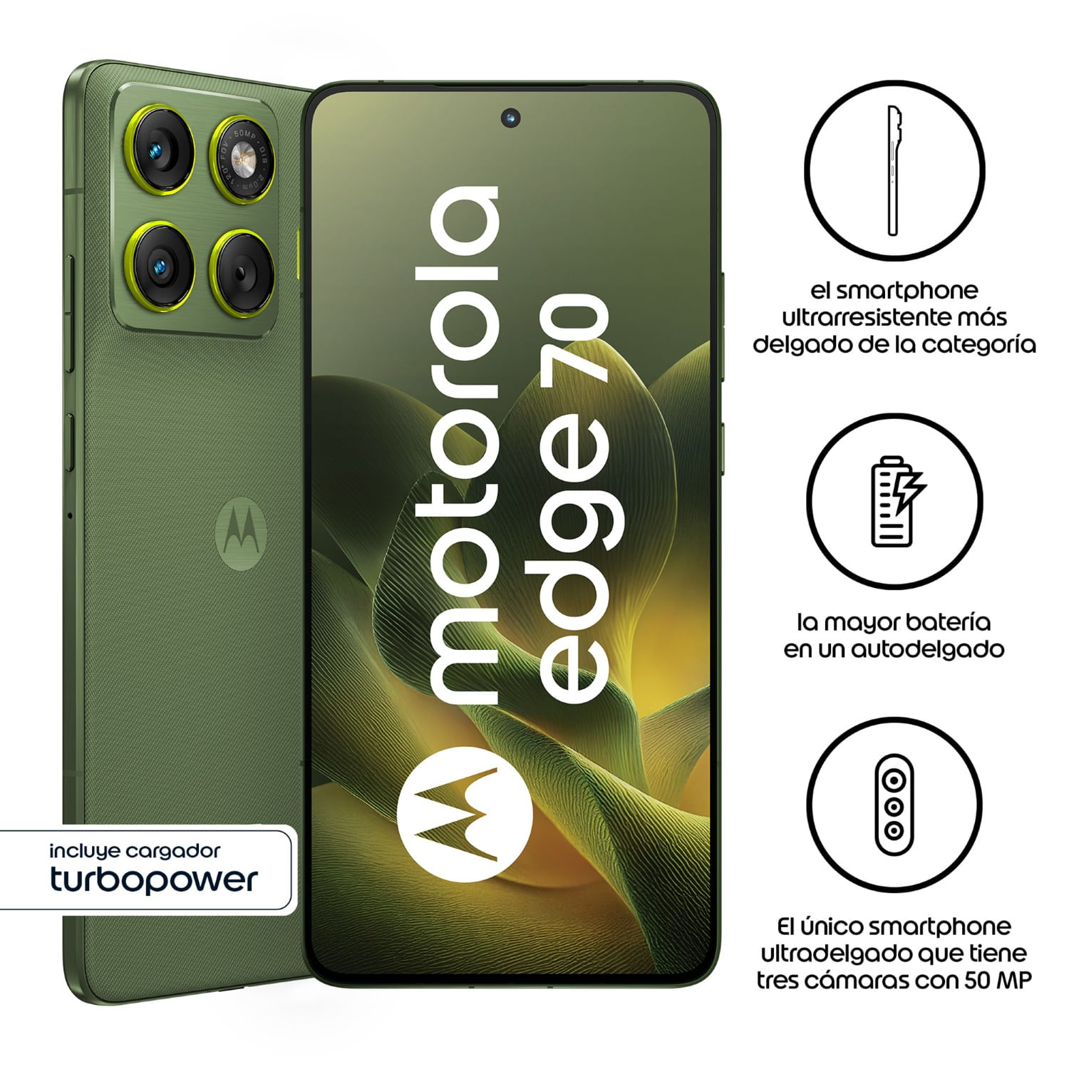 Celular Motorola Moto Edge 70 12GB + 512GB Verde
