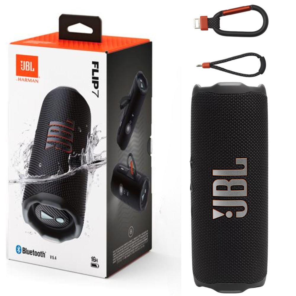 Parlante Bluetooth JBL FLIP 7 16rs AI Sound Boost Negro