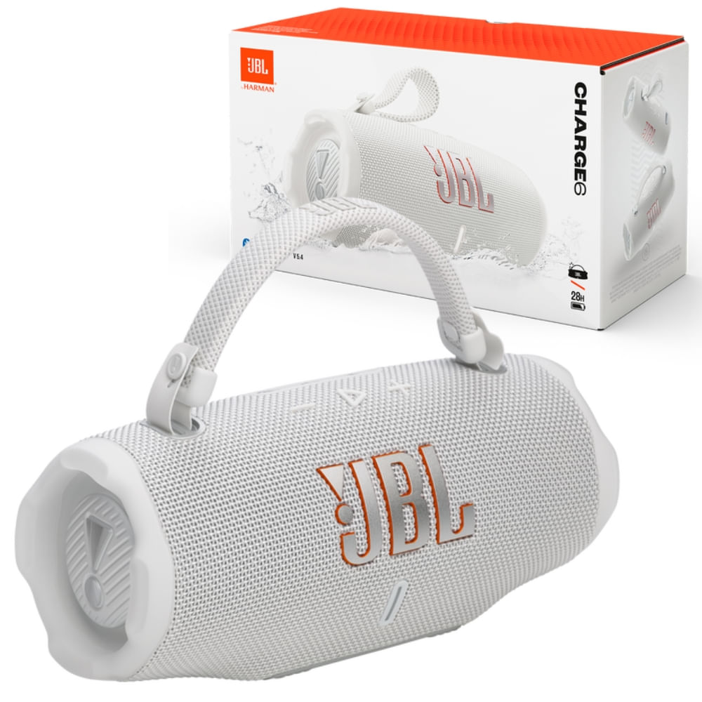 Parlante Bluetooth JBL Charge 6 Blanco 45W IP67 28Hrs