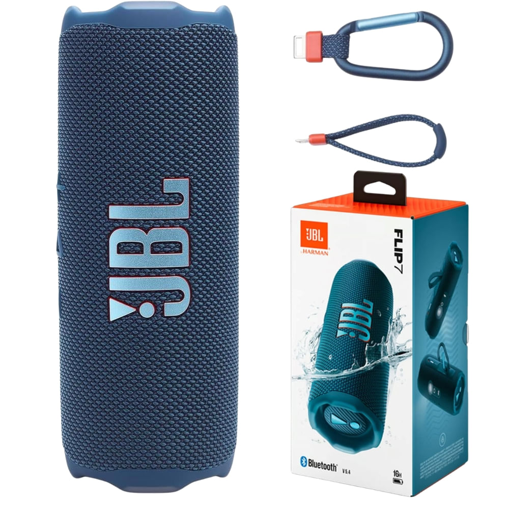 Parlante Bluetooth JBL FLIP 7 16rs AI Sound Boost Azul