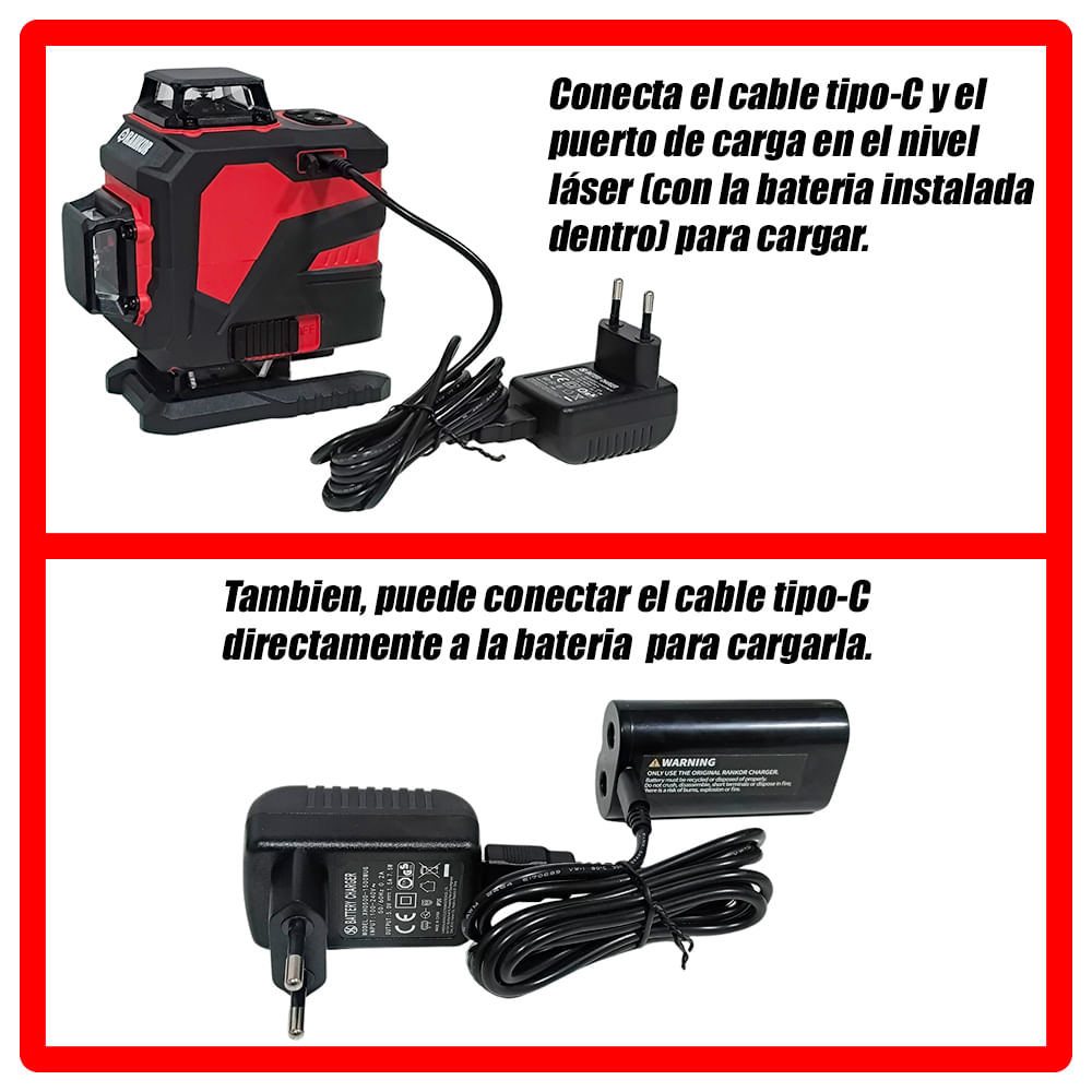 NIVEL LASER 4D VERDE INDUSTRIAL RANKOR RLG16001KIT 16 LINEAS + TRIPODE ...