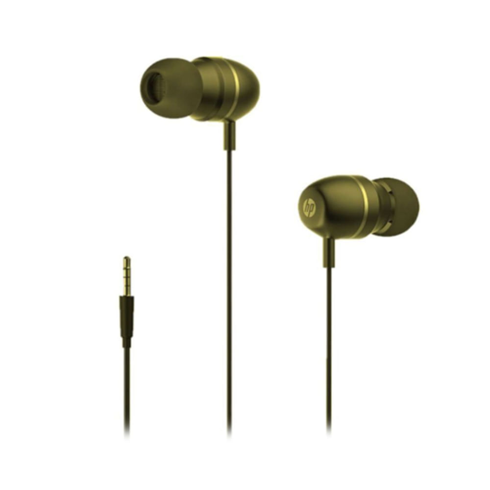 AUDIFONOS IN-EAR HP DHH-3112 CON MICROFONO Y CONTROL DE VOLUMEN GOLD