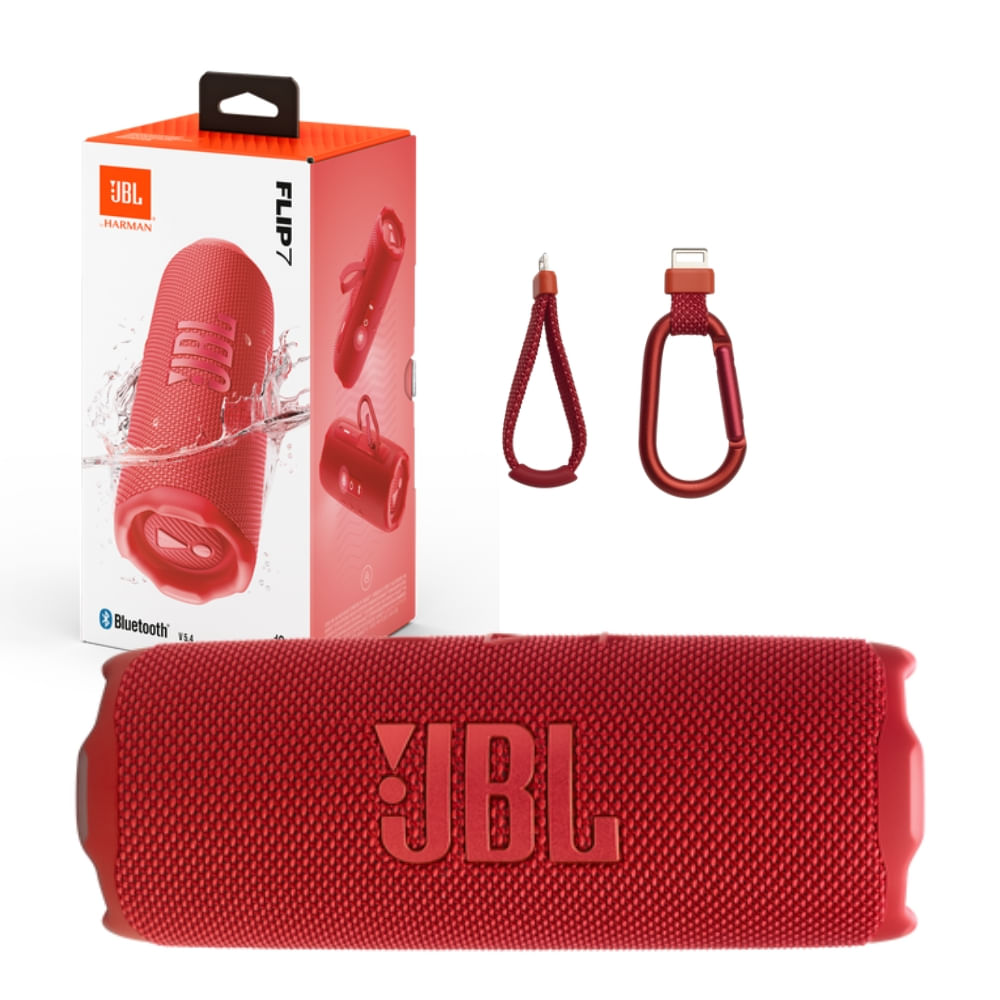Parlante Bluetooth JBL FLIP 7 16rs AI Sound Boost Rojo