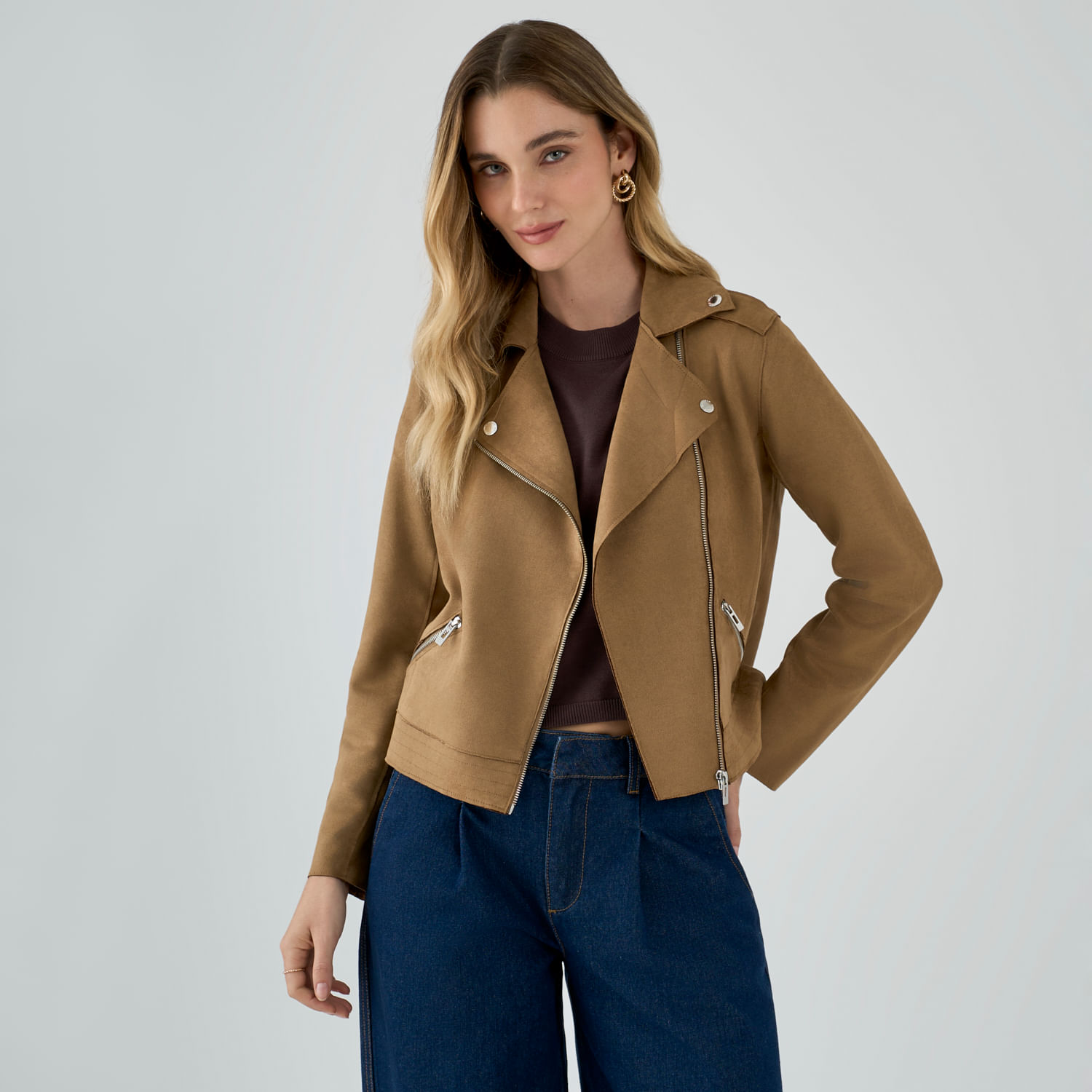 Casaca Mujer Suede Biker Malabar