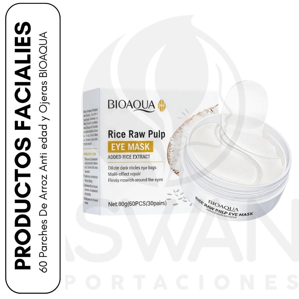 60 Parches De Arroz Anti edad y Ojeras BIOAQUA