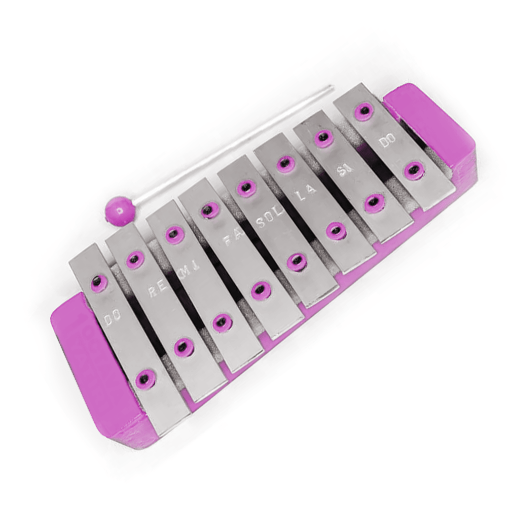 Xilofono Infantil 8 Notas Musicales Rosado