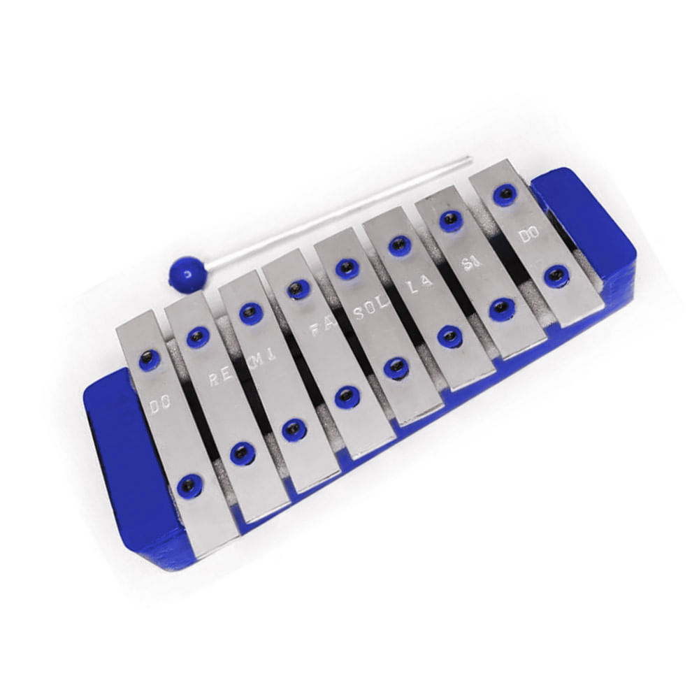 Xilofono Infantil 8 Notas Musicales Azul