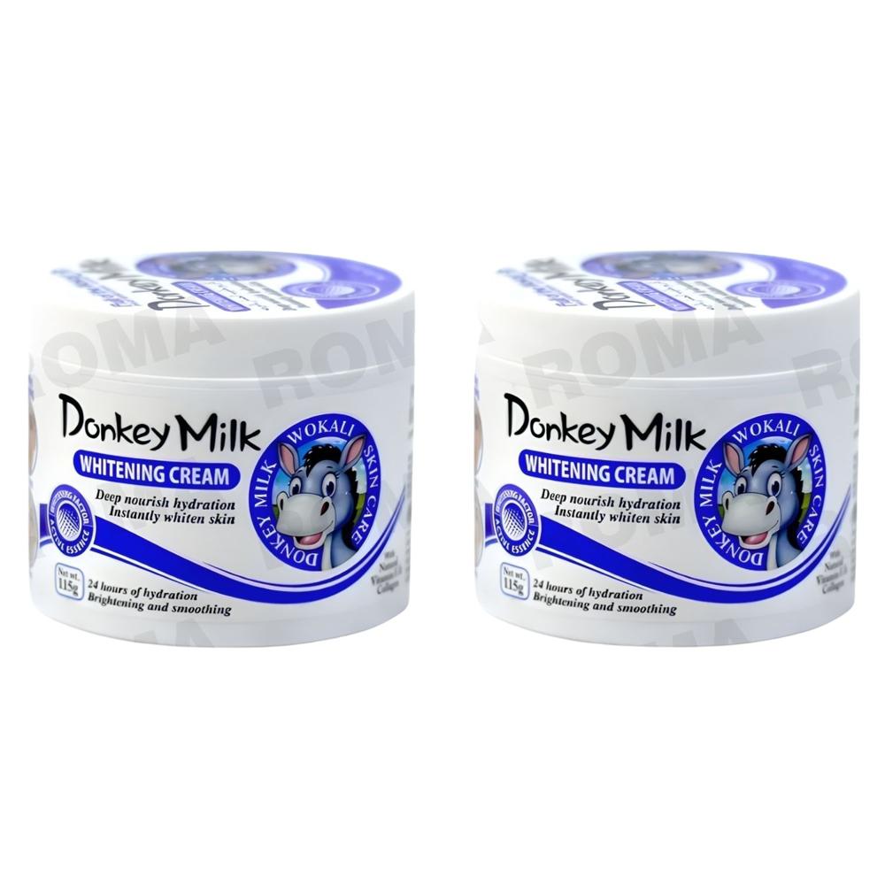 PACK 2 CREMA ACLARANTE FACIAL DONKEY MILK 115 G WOKALI