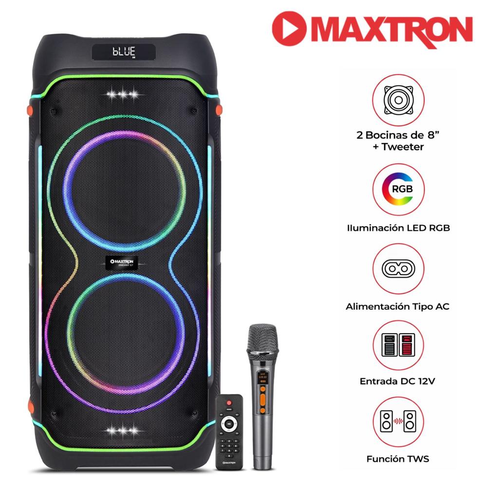 Torre de Sonido Maxtron MX 834 Zingany Karaoke USB BT TWS