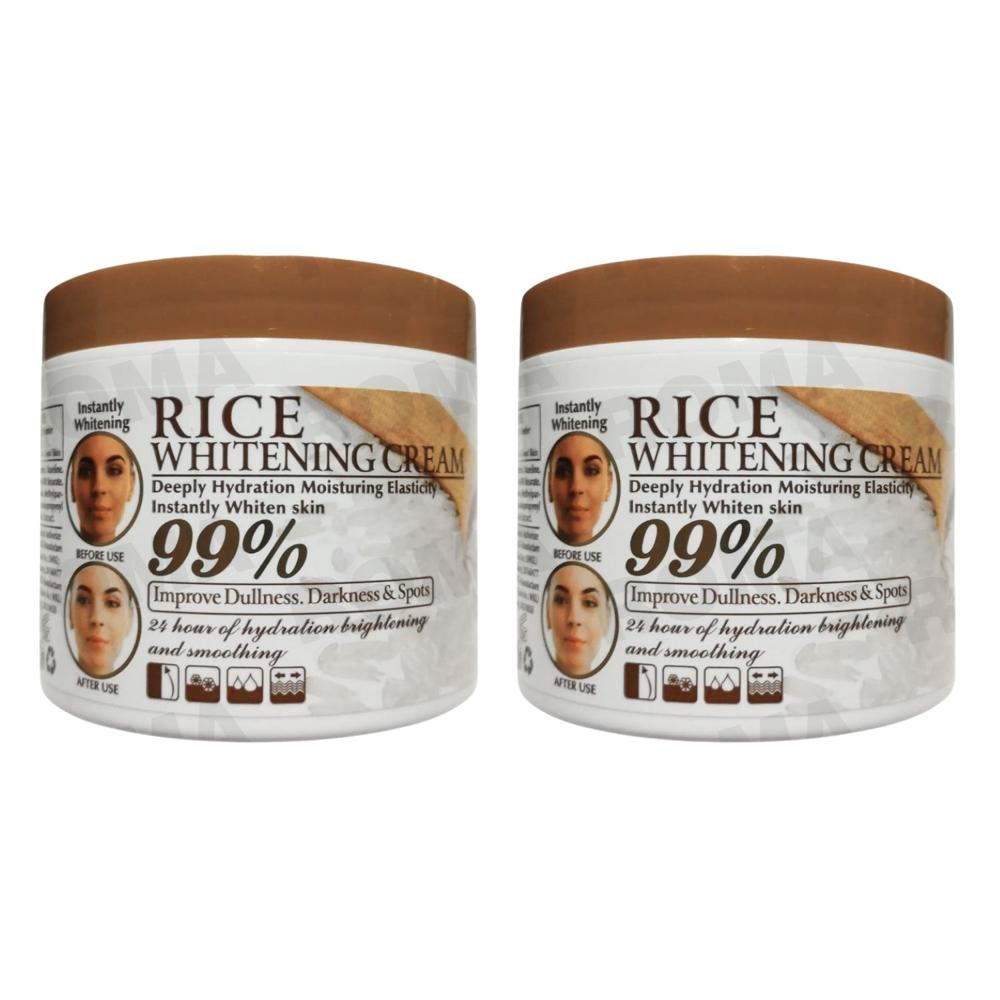 PACK 2 CREMA BLANQUEADORA FACIAL ARROZ 115G WOKALI