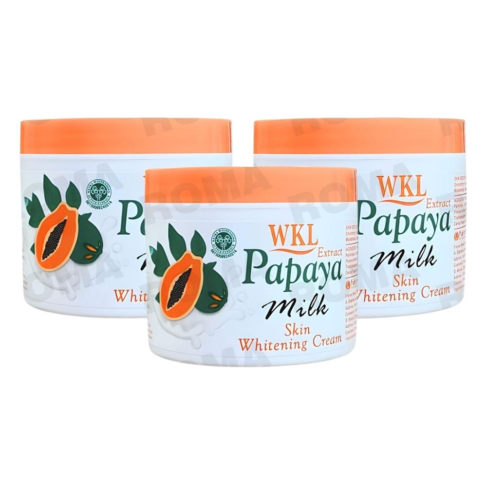 PACK 3 CREMA ACLARANTE PAPAYA Y LECHE 115ML WOKALI