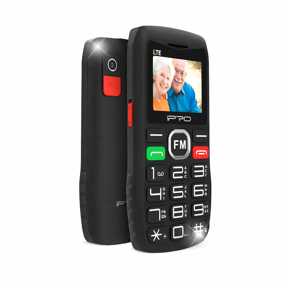 Celular Básico iPRO F188 Dual SIM 1.8"" LCD Linterna de alta potencia Black