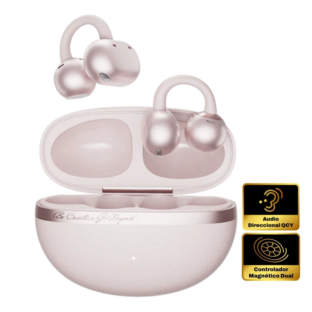 Auriculares Inalámbricos QCY Crossky C50 Rosado Clip-ear Bluetooth 6.0