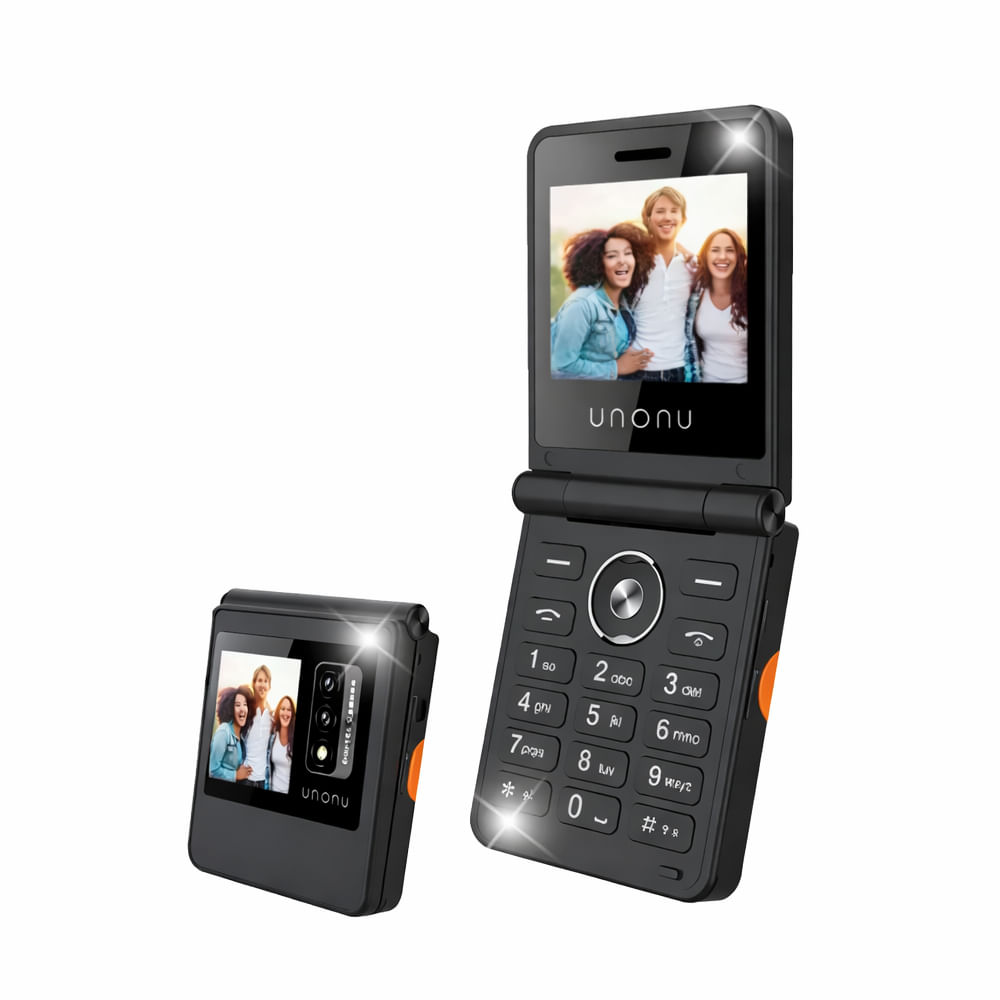 Celular Unonu UF1L Flip Phone 4G LTE Conectividad rápida