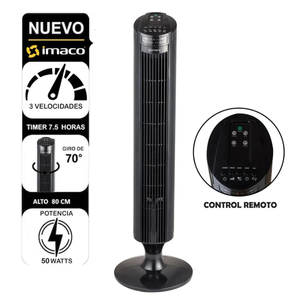 Ventilador Torre Imaco C Control Remoto TF3645 50W