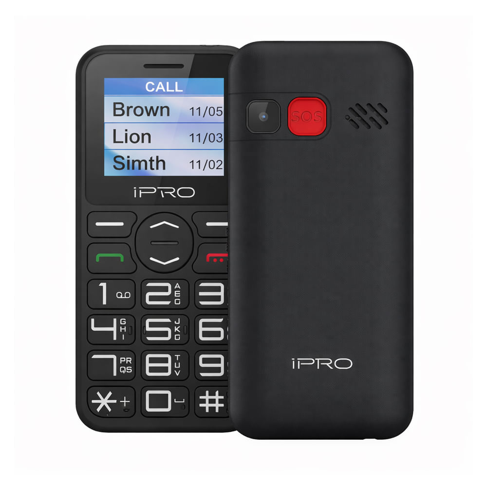 Celular iPRO F183S 1.8"" LCD Dual SIM Botón SOS Linterna Color Black