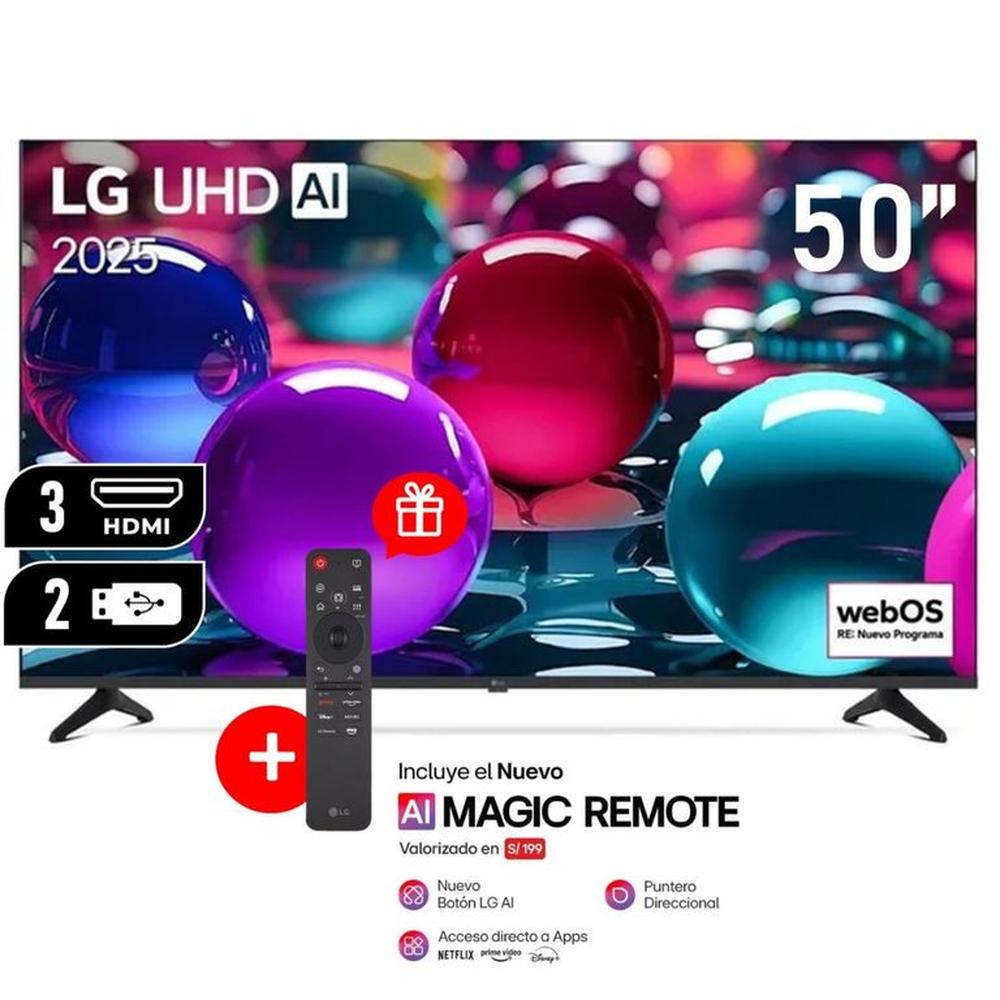 Televisor LG 50'' Ultra HD 4K AI ThinQ 50UA7300PSB  2025 - Control Magic