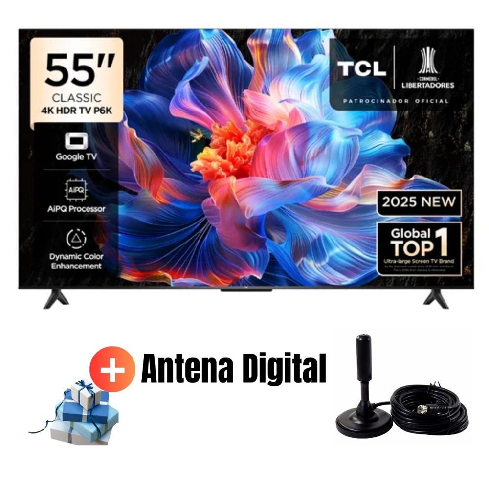 Televisor 55'' TCL UHD 4K 55P6K Google TV 2025 - Ant Digital