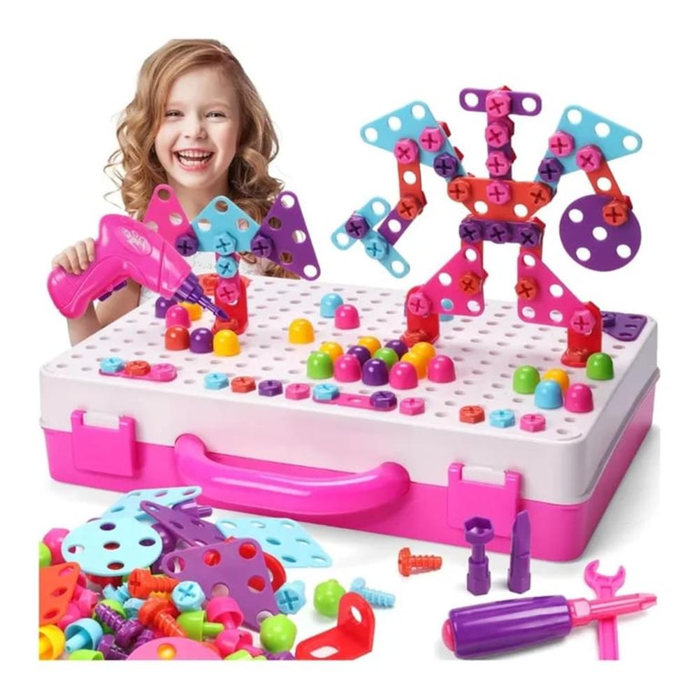 Juguete Creativo Puzzle 2d Y 3d Para Niñas 249 Pzas Taladro