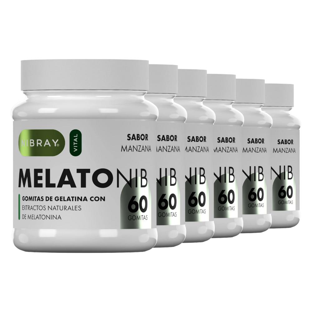 Melatonina en Gomitas Melatonib para Adultos 5 mg 60 Gomitas 6 Frascos