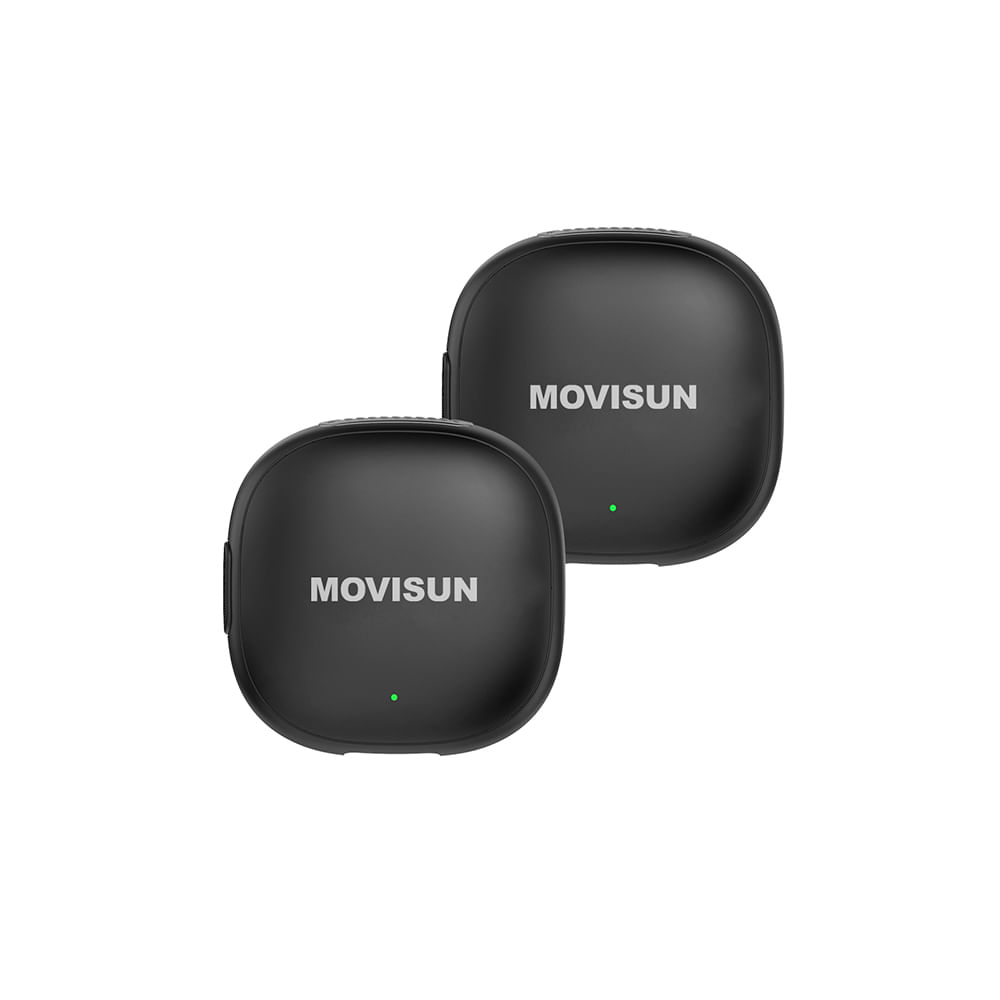 Microfono Inalambrico Solapero Doble MOVISUN Mi F2 con ANC IA Bluetooth 25h Tipo C Negro