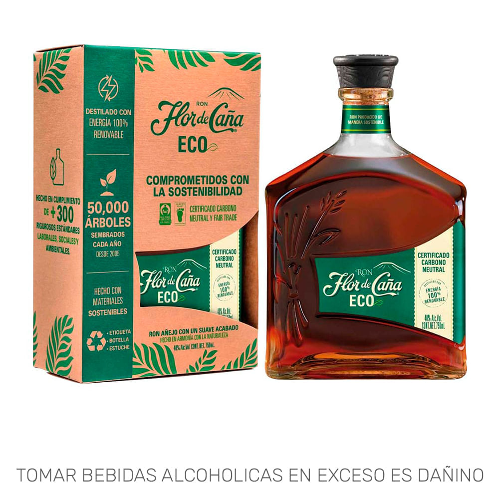 Ron FLOR DE CAÑA Eco Botella 750ml Ron FLOR DE CAÑA Eco Botella 750ml