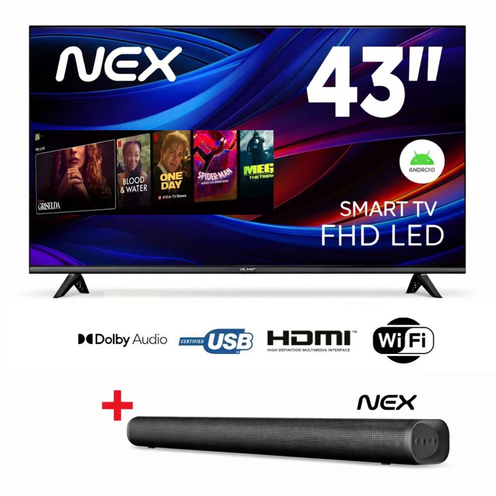 Televisor LED 43 Full TVLED43S HD Smart TV Android mas Soundbar Nex