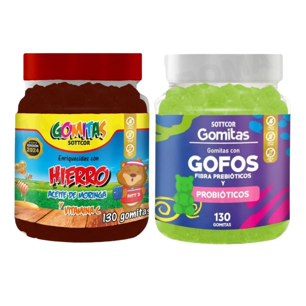 PACK 2 GOMITAS HIERRO NIÑOS + GOFOS PARA NIÑOS 260 UND