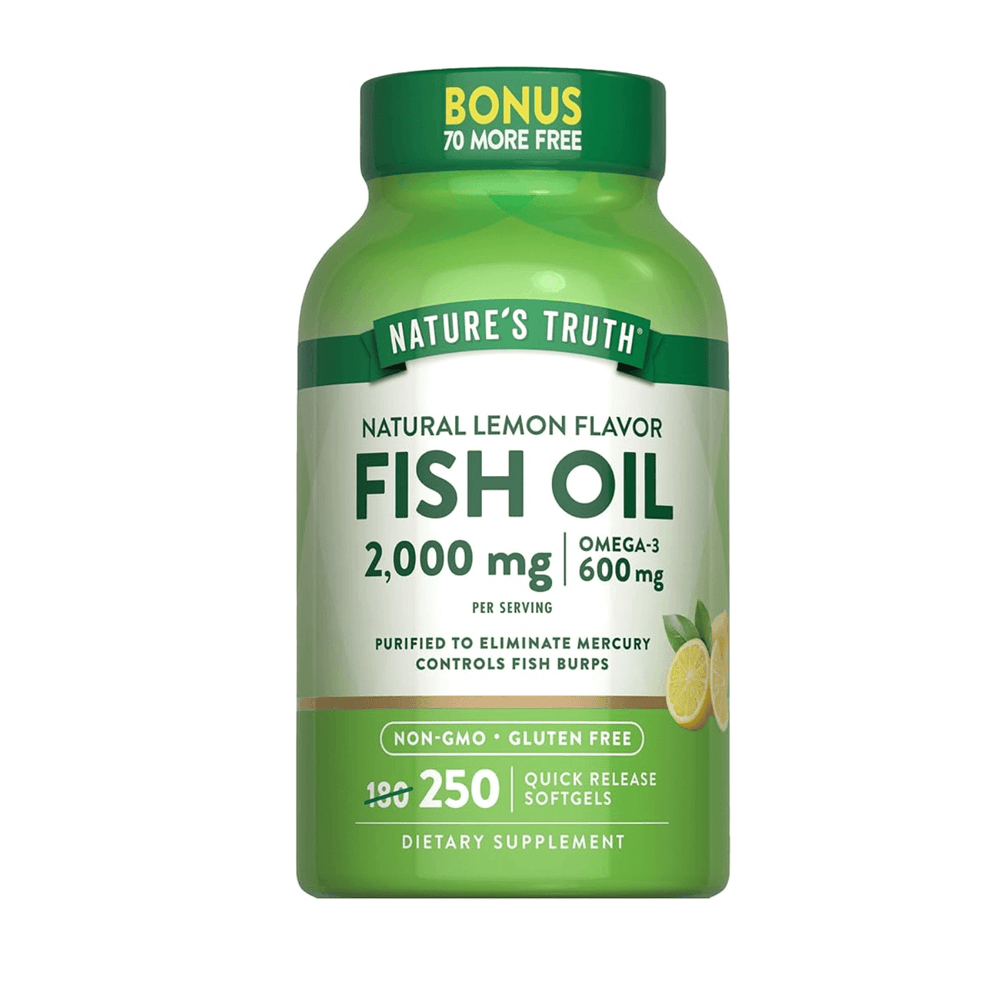 FISH OIL 2000MG OMEGA 3 LIMON - 250 SOFTGELS NATURE's TRUTH FISH OIL 2000MG OMEGA 3 LIMON - 250 SOFTGELS NATURE's TRUTH