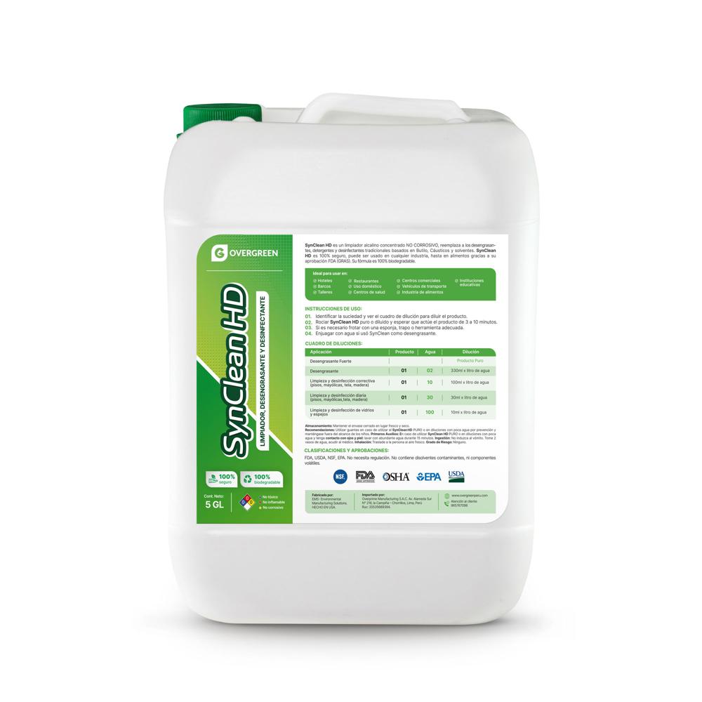 SYNCLEAN HD - PRESENTACION BIDON 5 GL - LIMPIADOR Y DESENGRASANTE