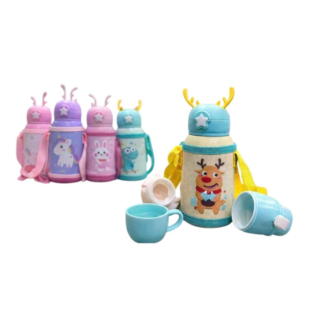 Termo Reno Con Forro Y Doble Tapa Para Niño