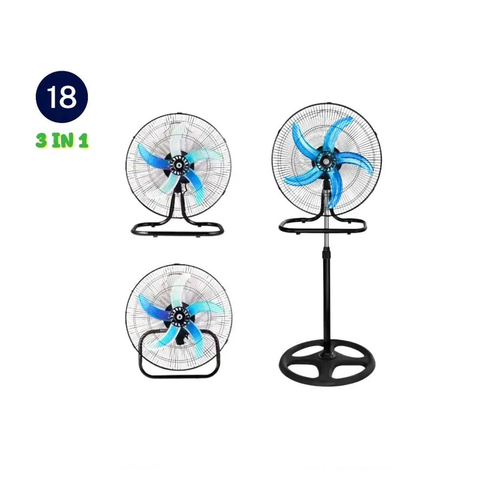 VENTILADOR 3 EN 1 ZAYTRONIC VE7116 18 PULGADAS PARA PARED PISO ESCRITORIO