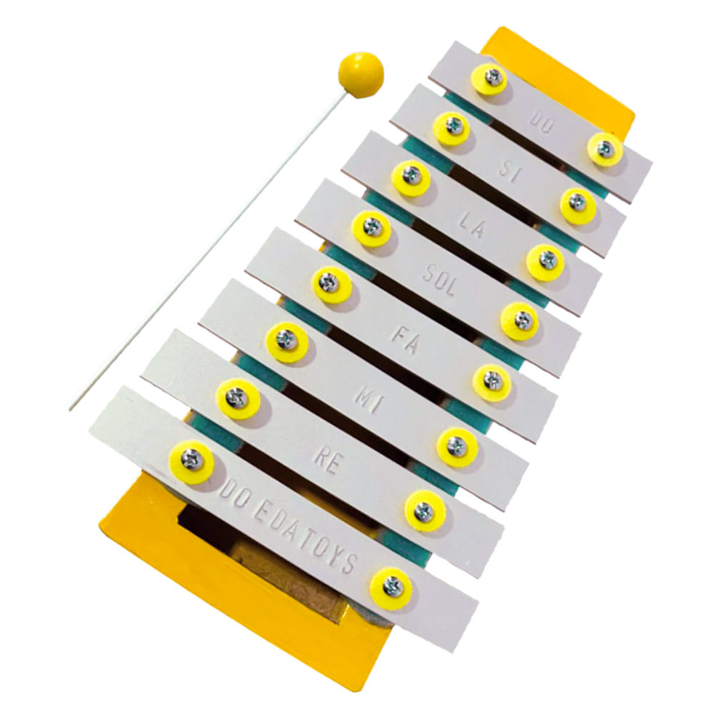 Xilofono Infantil 8 Notas Musicales Amarillo