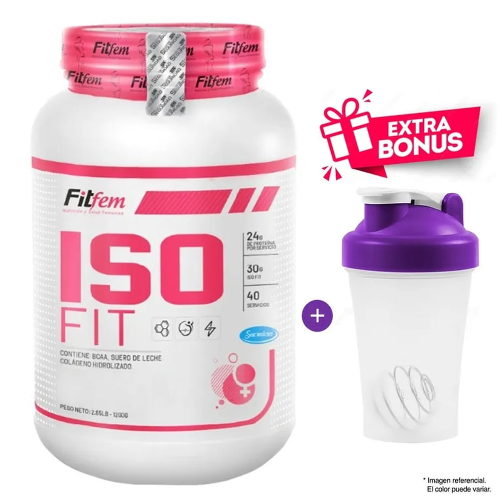 Proteína Fitfem IsoFit 1.1 Kg Vainilla + Shaker