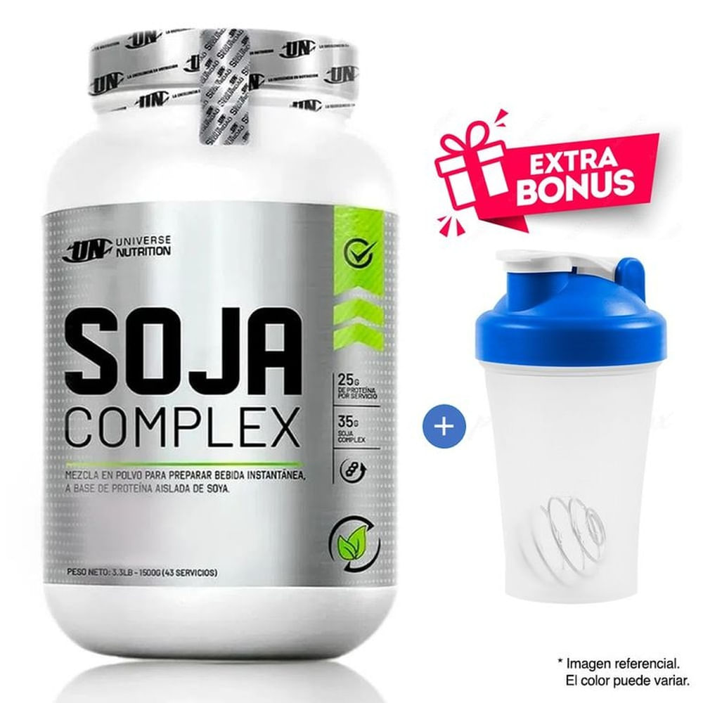 Proteína de Soja Complex 1.5 kg Vainilla - 43 Servicios
