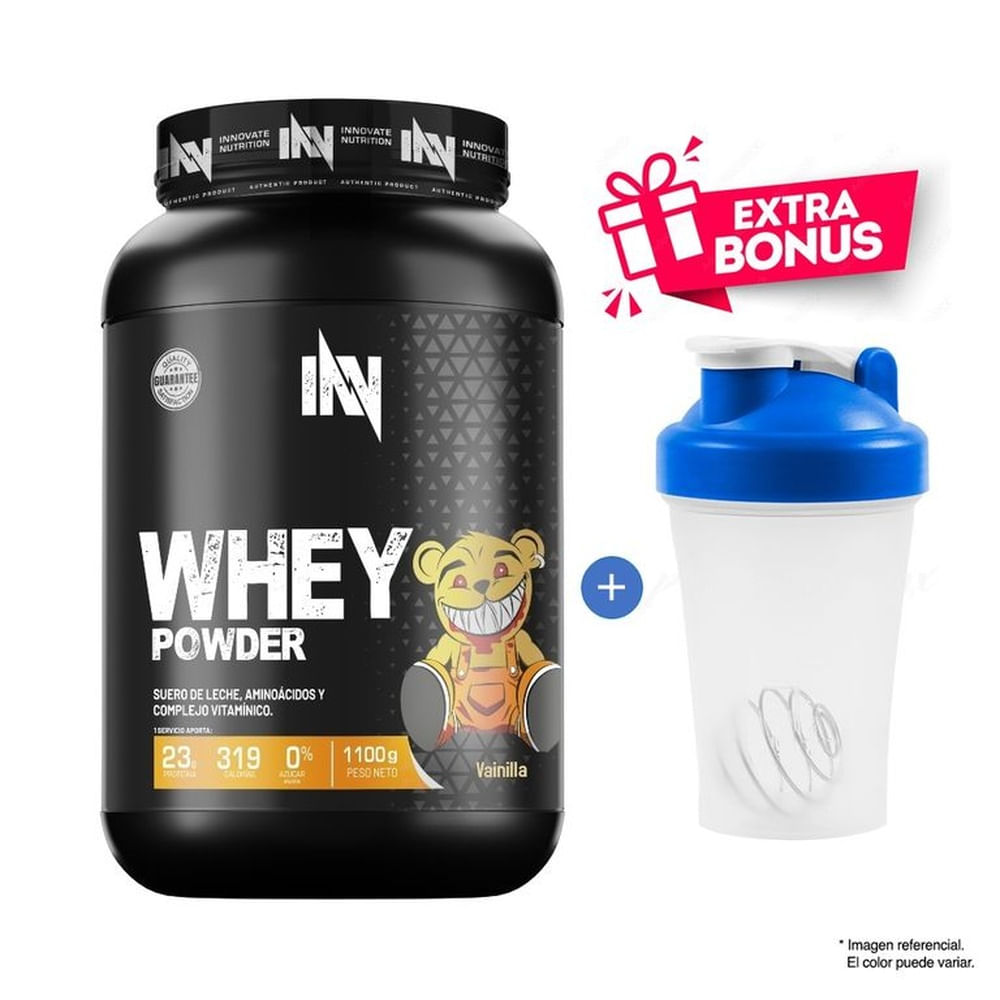 Proteína Suero de Leche INN Whey Powder 1.1 kg Chocolate + Shaker