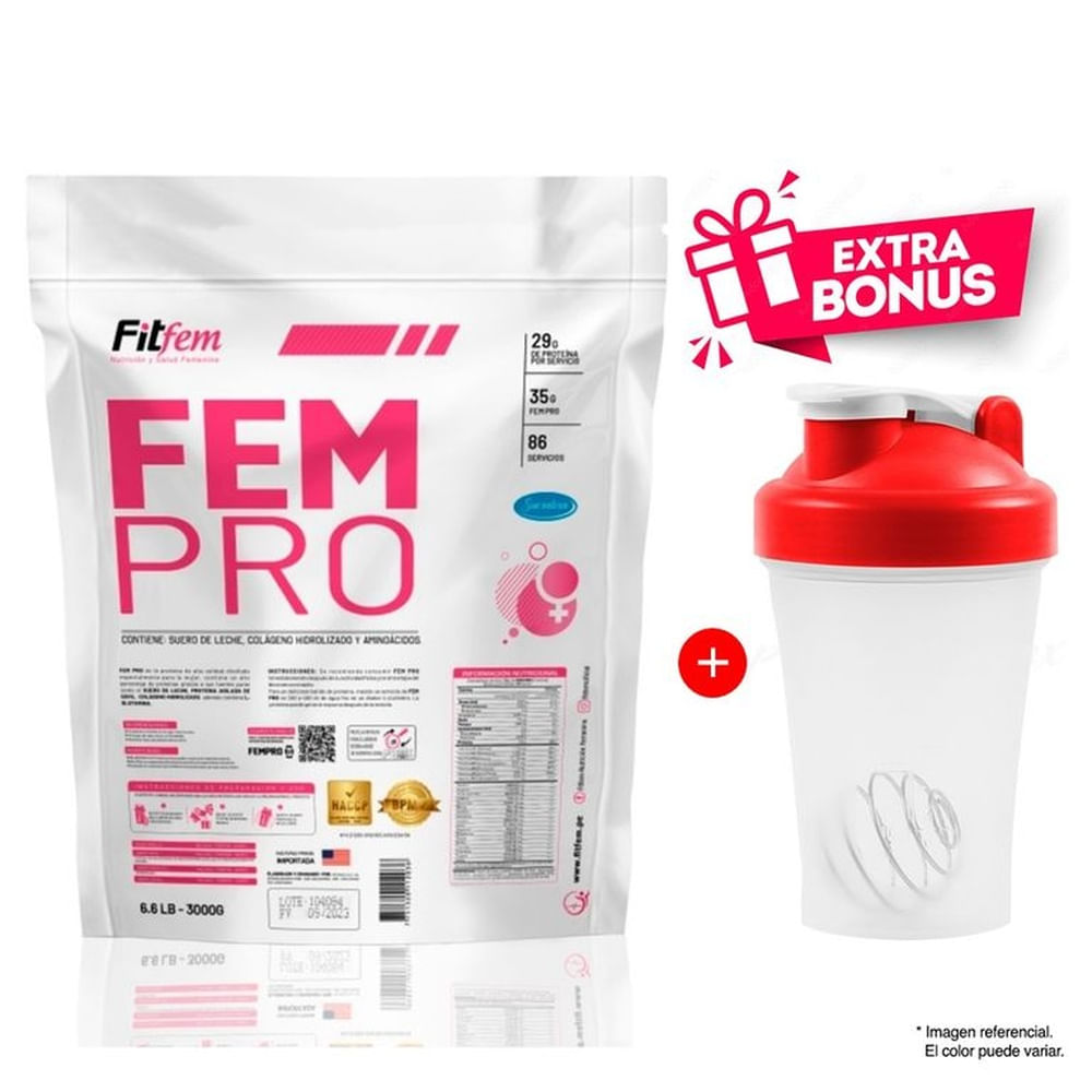 Proteína Fitfem Fem Pro 3kg Chocolate Shaker