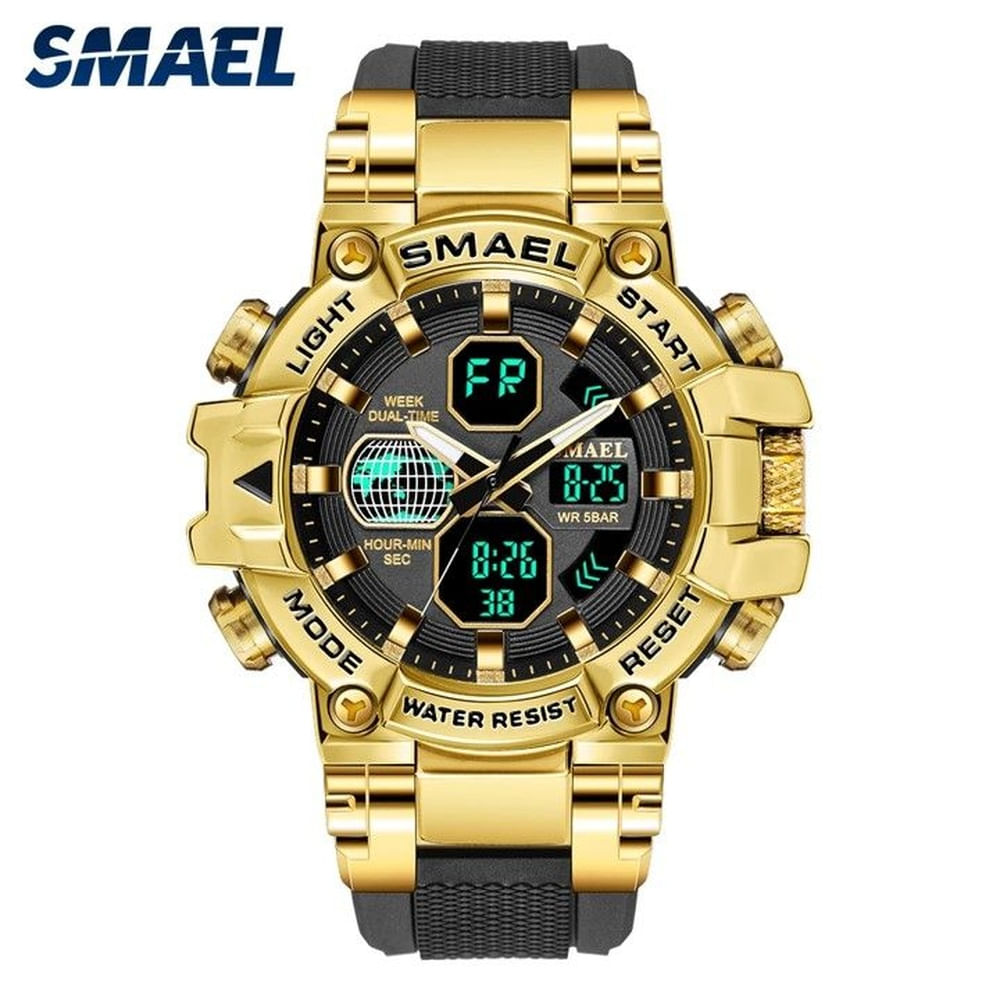Reloj pulsera digital LED SMAEL 8027 doble hora
