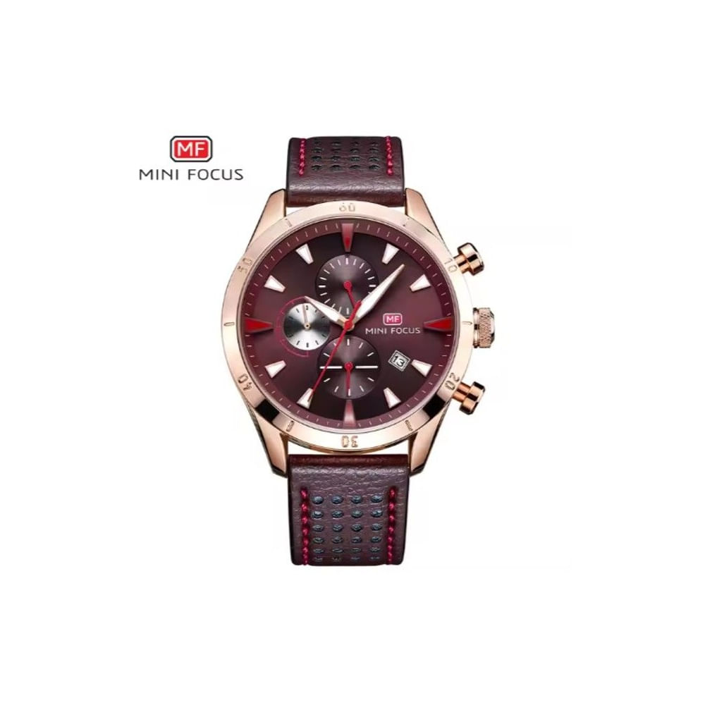 Reloj Análogo Mini Focus MF0011G Cronógrafo Resistente al agua