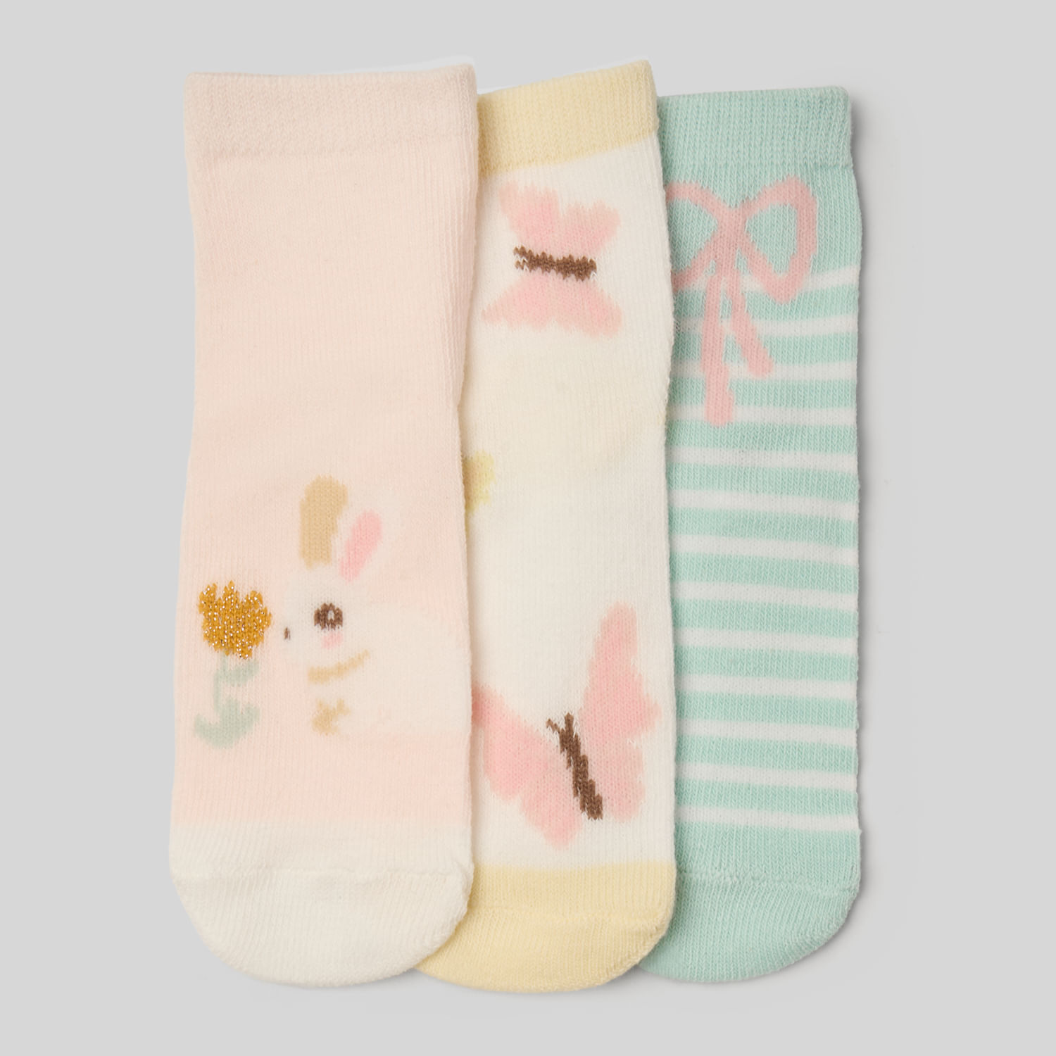 Pack X3 Medias Para Recién Nacido Bunny Baby Circus