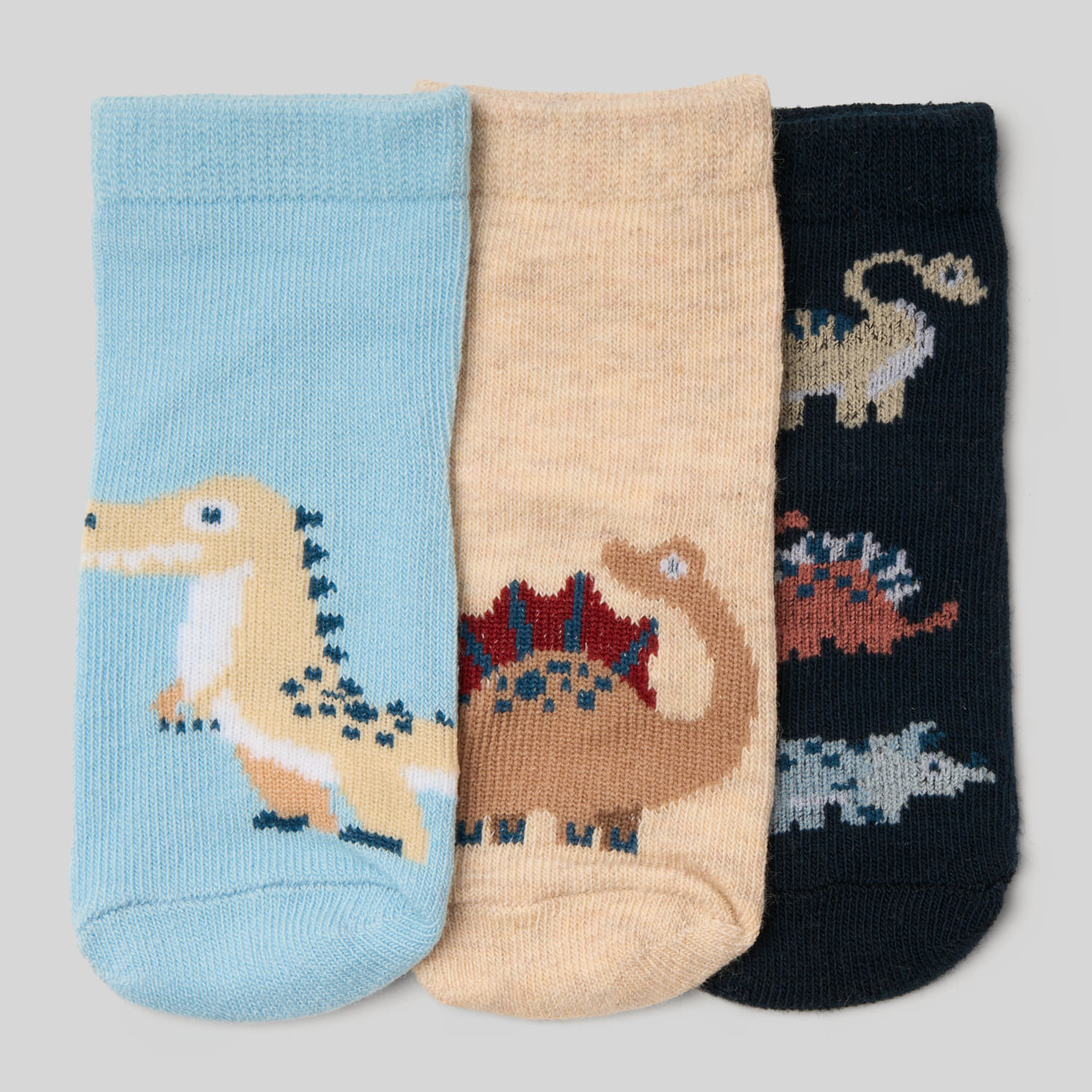 Pack X3 Medias Para Recién Nacido Dino Baby Circus