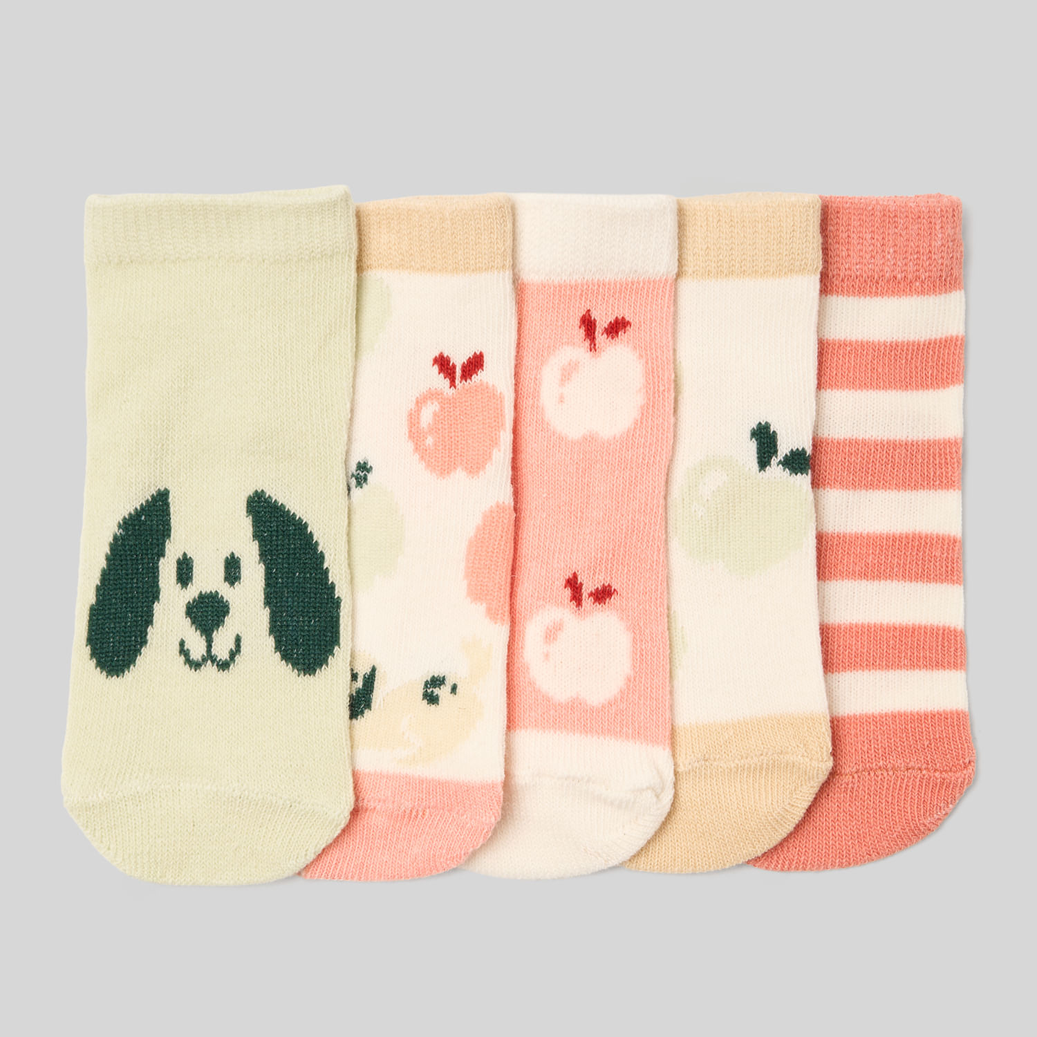 Pack X5 Medias Para Recién Nacido Dogs Baby Circus