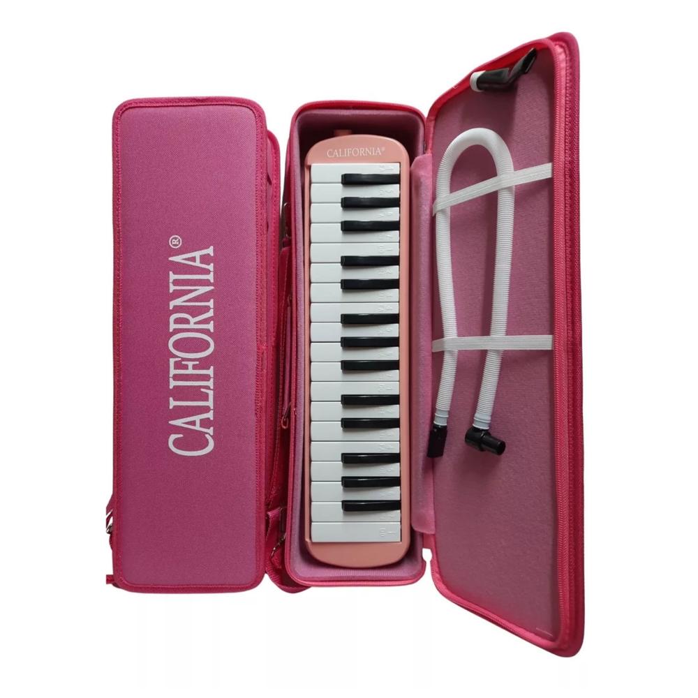 Melódica California 32 Teclas con Estuche Rígido - ROSADO